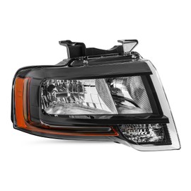 SOCKIR Black Headlight Assembly Fit for 2015 2016 2017 Ford Expedition Headlamp Replacement (Right Passenger Side)