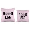 Good Egg Funny Easter Throw Pillow, 18x18, Multicolor