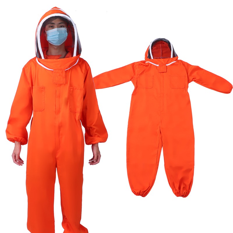 Orange Beekeeper One Piece Bee Suit Beekeeping Protective Clothes Beekeeping