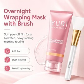 Collagen Face Mask for Skincare Routine and Self-Care Beauty Merchandising - Burdvmd Trttvre YURI