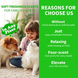4 Pack Odor Eliminating Candles Set - Eliminates 95% of Pet, Smoke, Food, and Other Smells Quickly - Air Freshing Scent of Lavender/Orange/Mint/Cotton - 28oz Soy Candles for Home Scented, 200 Hours
