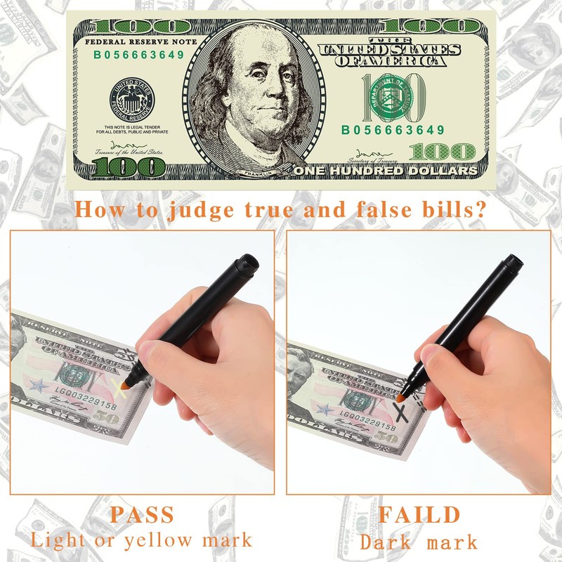 Outus 4 Pieces Counterfeit Detector Pen Money Checker Pens Checker