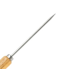 2-Pack Stainless Steel Ice Pick Tool with Wooden Handle - Safety Awl Kitchen Tool Set