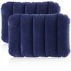 com-four® 2 x Inflatable Cushion - Comfortable Travel Pillow for