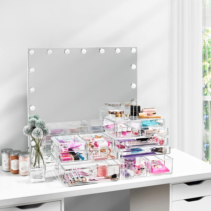 Sorbus Large Stackable Acrylic Drawers - 1 Clear Storage Drawers