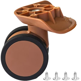 SHOWKOO Suitcase Castors Replacement Wheels for Suitcase Silent Suitcase Wheels, Rubber Swivel Castors with Bearings, Repair Accessory Sets for Suitcase Luggage Model 002 (Pack of 1)