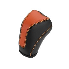 ACROPIX Car Gear Shifting Knob Cover Automatic Transmission Lever Trim for Subaru Crosstrek 2018-2023 Faux Leather Black Orange Car Parts