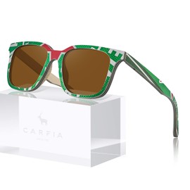 CARFIA Polarized Men's Sunglasses UV400 Protection for Driving Fishing Cool Man Acetate Shades CA5354L