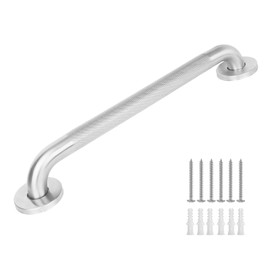 Raemnaky Grab Bars for Bathtubs and Showers, 304 Stainless Steel Handicap Grab Bar, Anti Slip Bathroom Handrail with Knurled Surface, Holds up to 500 LBS Safety Shower Handle for Elderly (12 Inches)