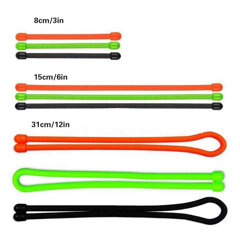 Cable Tie, Reusable Rubber Twist Tie 3", 6", 12" Coloured