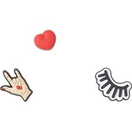 Crocs Jibbitz 3-Pack Shoe Charms for Women | Jibbitz for Crocs, Girly Rock On, Small