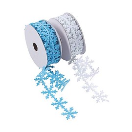 Snowflake Felt Die Cut Ribbon Rolls(2Pc) - Crafts for Kids and Fun Home Activities