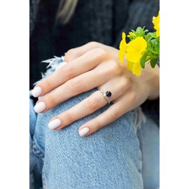 Women's Ring 925 Sterling Silver with Stone Gift, Sterling Silver Gemstone Sterling silver amethyst gemstone, Amethyst