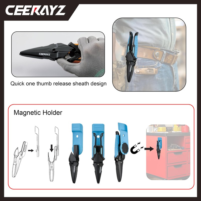 CEERAYZ 200mm Scissors All Purpose Heavy Duty, Garden Shears, Scissors