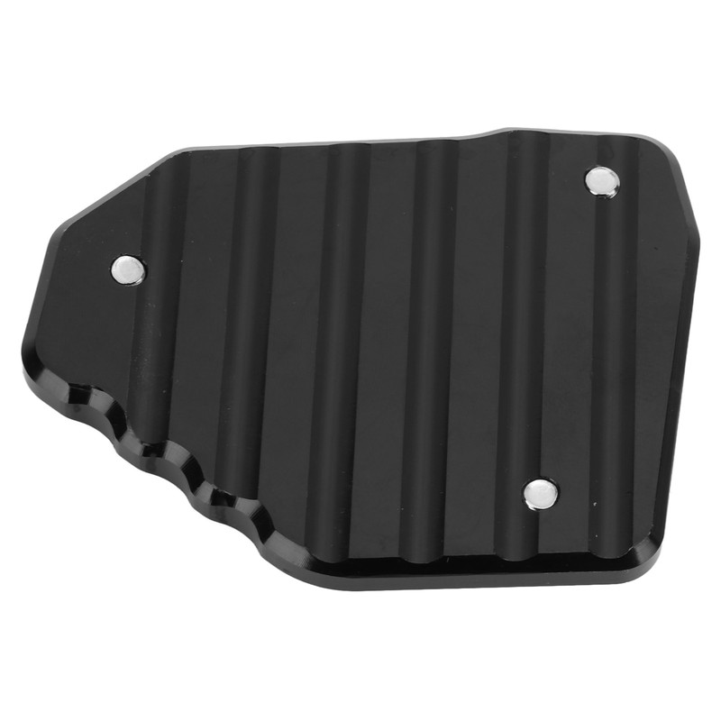 Black Motorcycle Kickstand Extension Plate Aluminium Alloy Side Stand Enlarger