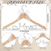 Honeydak Wood Bridal Hanger for Wedding Dress,Natural,Pearl