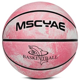 Basketball Size 5, Basketball for Children, Mini Basketball Size 3, Indooor Outdoor Basketball Pink White 5