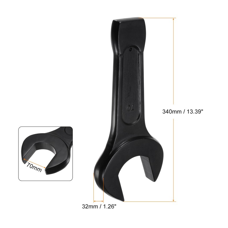 uxcell 70mm Open End Impact Spanner, High Tensile Steel Single