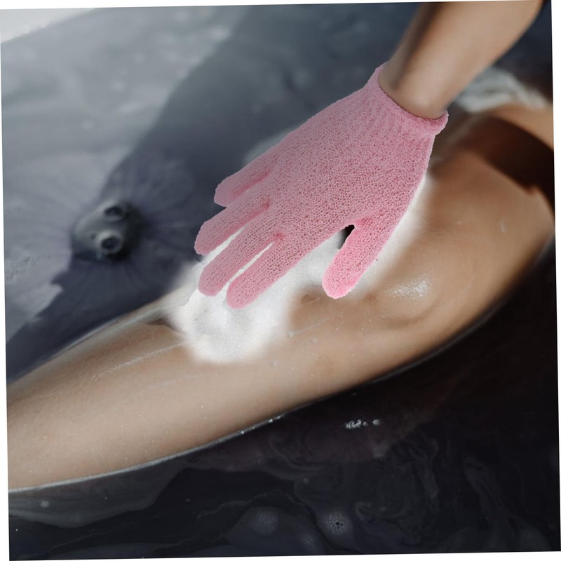 Minkissy 2sets Men's Bath Gloves Portable Exfoliating Gloves for Shower