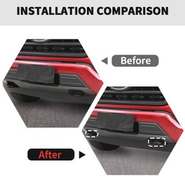 RT-TCZ Bumper Tow Hook Covers Tow Hook Covers Protector Cover Exterior Accessories for Ford F150 2009-2025 (Black)