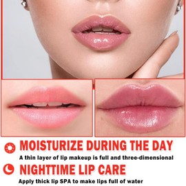 Eakroo 8 Unidades De Bálsamo Labial De Miel Con Sabor A Fresa, Sandía, Manzana Y Lima, Cereza, Menta, Uva Y Melocotón. Mascarilla Nocturna Hidratante Para Labios Secos Y Agrietados.