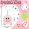 Equsion 48 Pcs Kawaii Keychains Bulk Cute Plush Keychains Fluffy