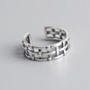 S925 Sterling Silver Adjustable Wide Open Band Ring – Unisex