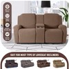 KinCam Loveseat Recliner Covers with Middle Console Slipcover, Recliner Sofa