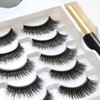 ZXUPOI 5 Pairs of Magnetic Eyelashes, Magnetic Eyelashes with Eyeliner,