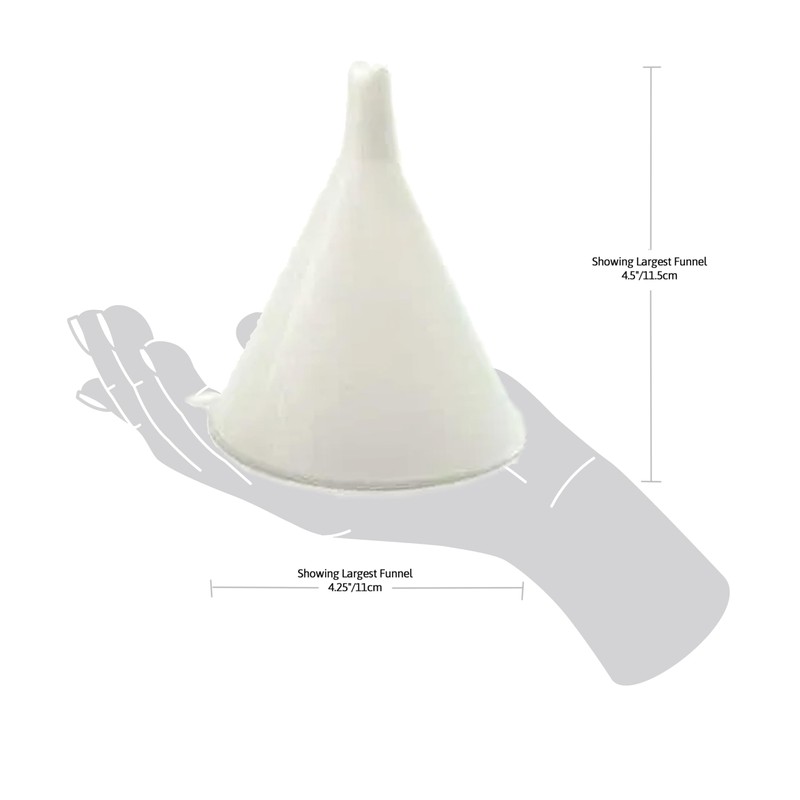 Norpro Plastic Funnel, Set of 3, Set of Three, White