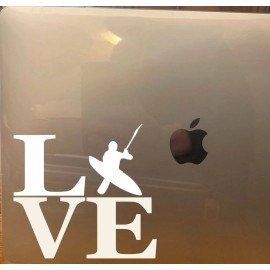 EZSTIK Kayaker Love 6 inch Decal OS 014 Sticker kayak gift accessories water proof