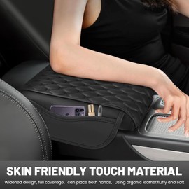 Almohadilla para Apoyabrazos para Acura MDX 2022-2025, Funda de Consola Acolchada Protector Cuero Cojín Elevador para Interior Vehículo