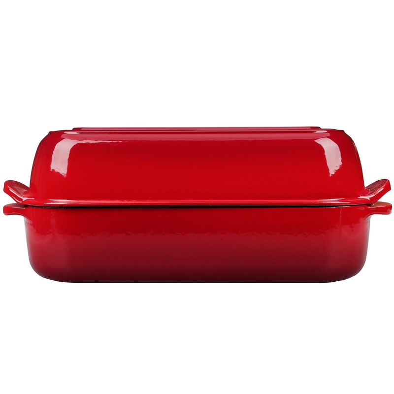 EDGING CASTING Enameled Cast Iron Loaf Pan with Lid, Bread