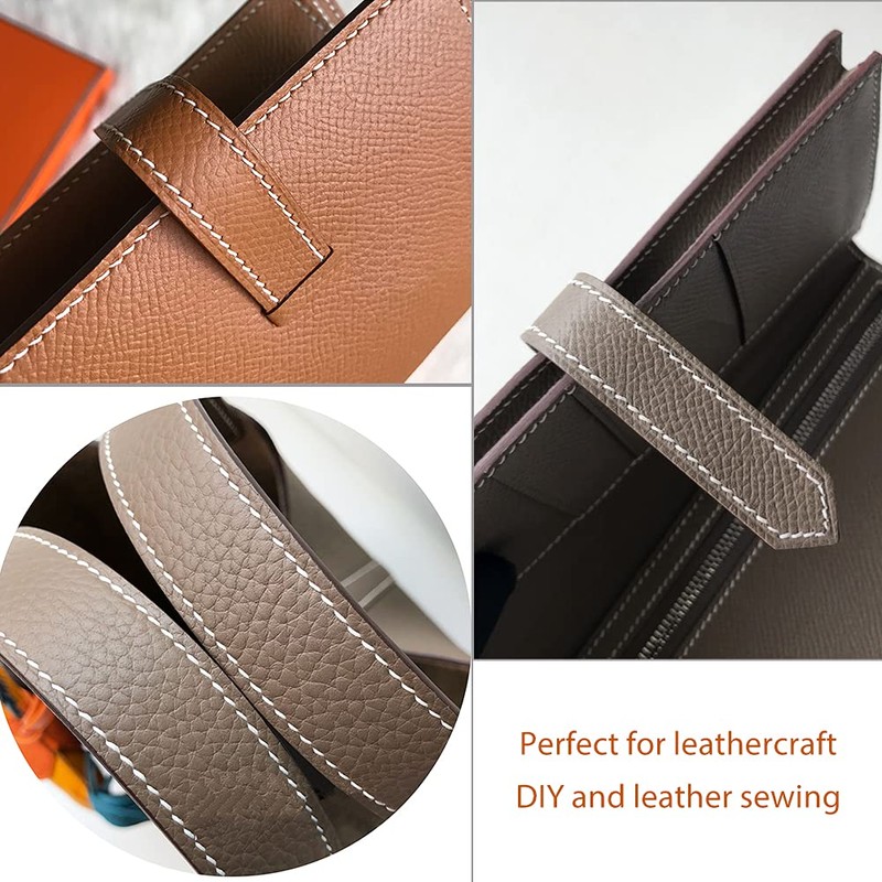 32 Yards Waxed Thread with Leather Hand Sewing Needles,150D Flat