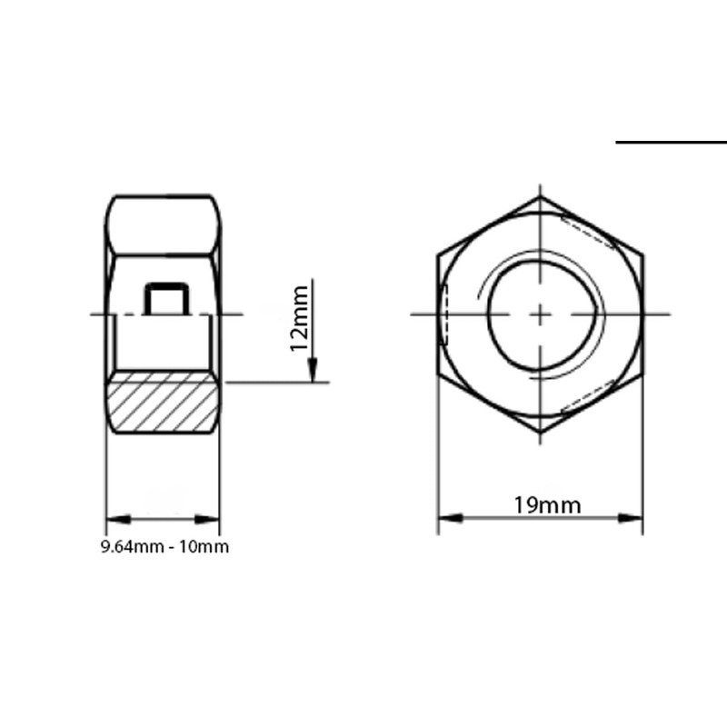 M12 Hexagon Full Nuts A4 Marine Grade Stainless Steel DIN