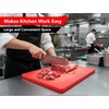 18 x 12 Red Plastic Cutting Board, 1 Inch Thick