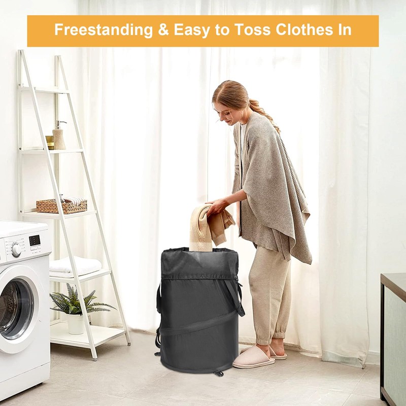 Bukere Laundry Hamper with Wheels, Extra Large 3 in 1
