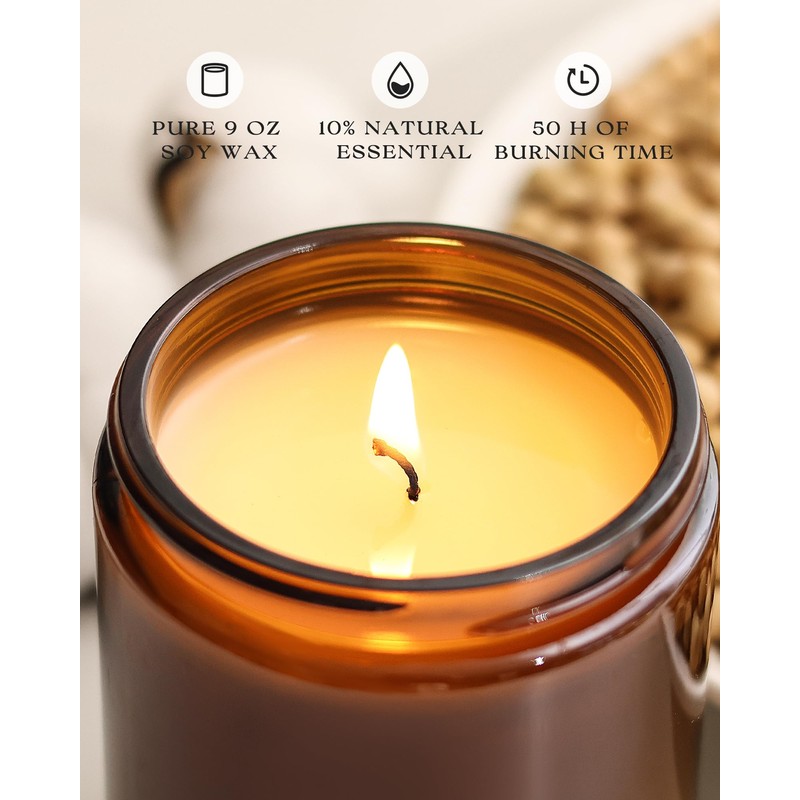 AOOVOO Scented Candles - 4PC Candle Set, 36 oz Soy