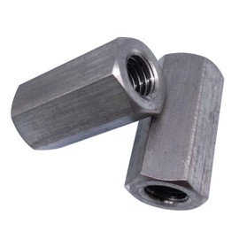 10pcs M6 x 1 x 20mm Stainless steel Long Coupling Hex Nut Connector