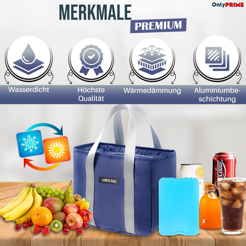 OnlyPRIME Cool Bag + Refillable Ice Block | Cool Box