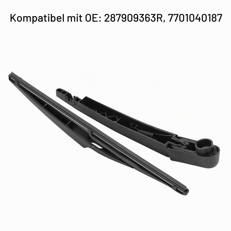 Car Rear Window Blade Set 287815304R Black Replacement Wiper Arm