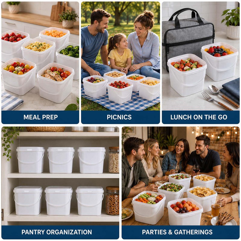 24 Pack Ice Cream Containers-Plastic Food Containers with Lids 68