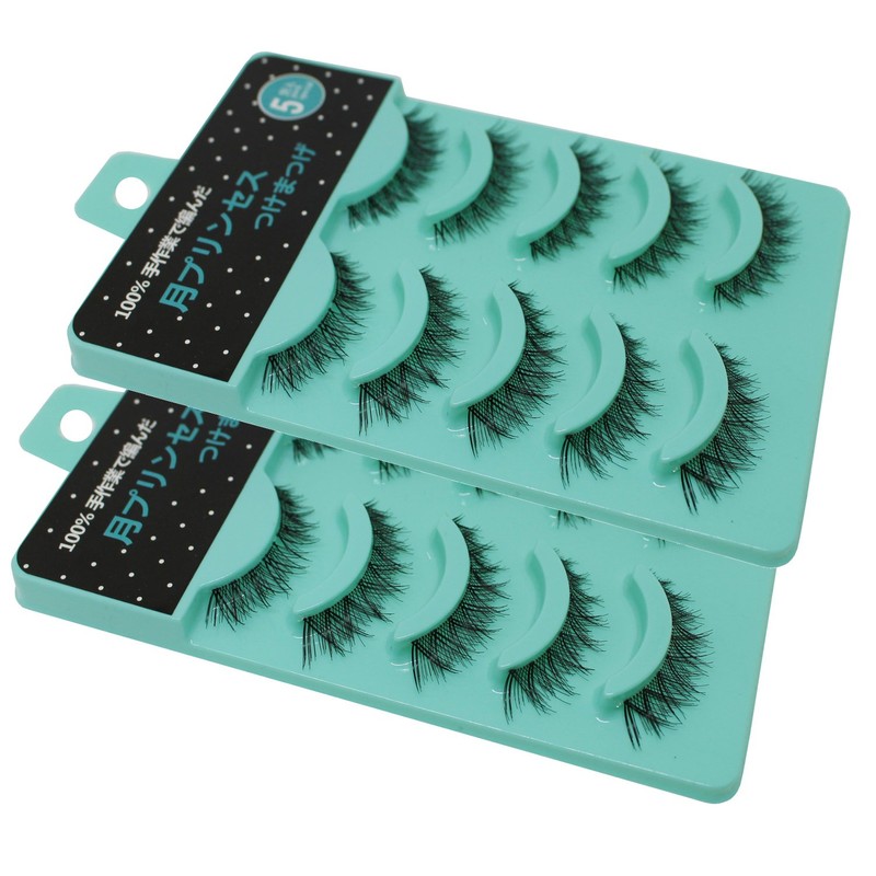Scala 5 pairs/set 3D False Eyelashes Messy Cross Thick Natural