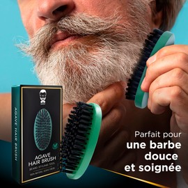 Anti-Static Beard Straightener, Vegan Agave Bristles, Compact Design