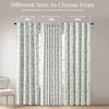 jinchan Pinch Pleated 95% Blackout Floral Curtains, Sage Green 84