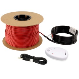 LuxHeat Floor Heating Cable Set, 50 Sqft (120v) Electric Radiant Floor Heating System under tile, Laminate and in floor heating, Includes Honeywell AC11201 Temperature Floor Sensor for Thermostat