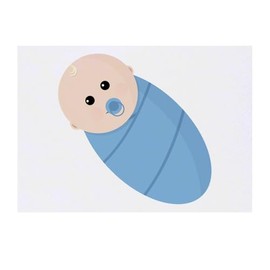 'Cute Baby Boy' Temporary Tattoo - Water Resistant, Skin-Safe, Non-Toxic Transfer (TO00079159)