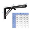 Folding Shelf Brackets - Shelf Brackets Matte Black 14 Inch