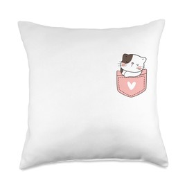 Cat in Bag Proud Cat Mom Mother Throw Pillow