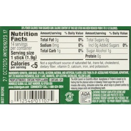 Trident Spearmint Flavor Bubble Gum 14 Sticks (Netcount 15 Pack), 15 Count (Pack of 1)